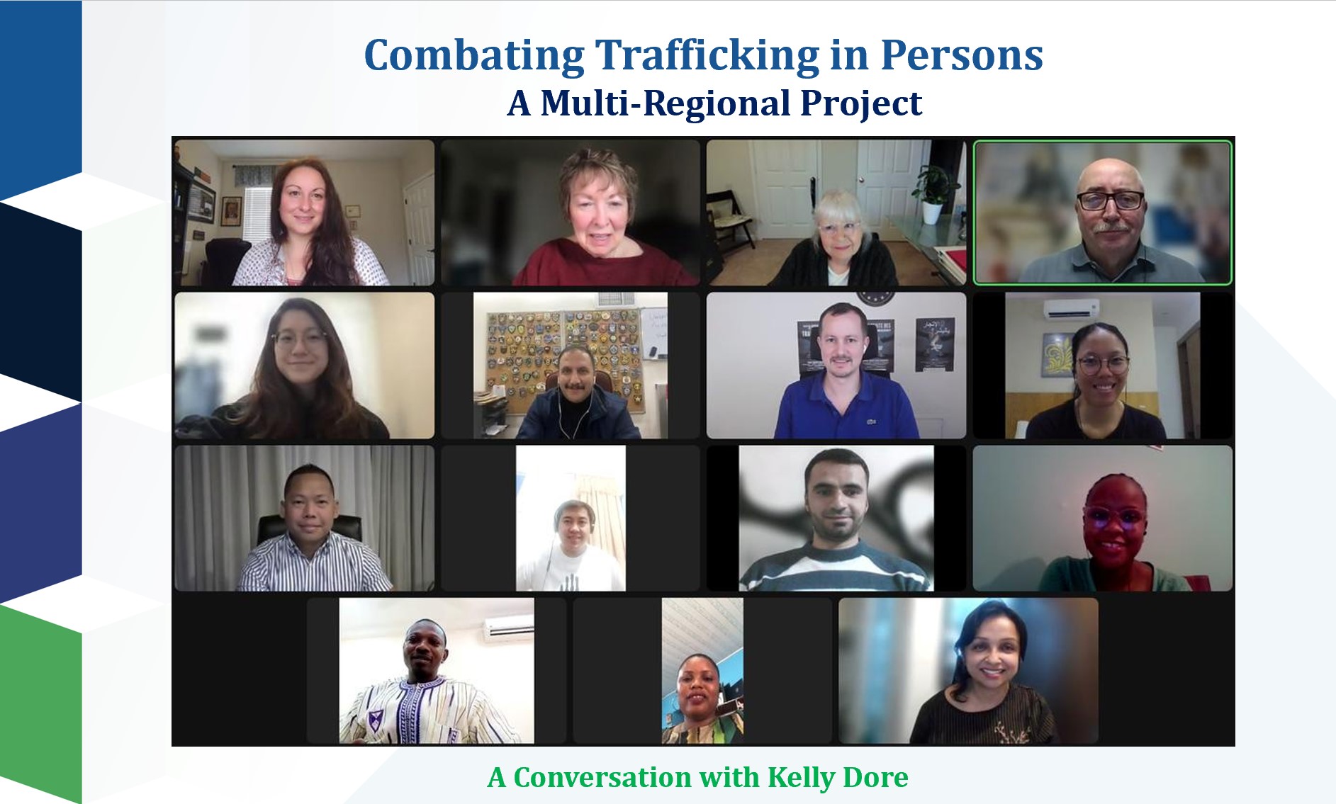 A Combatting Trafficking in Persons virtual meeting with Kelly Dore, Executive Director of the Sierra Cares Foundation. This foundation serves to repatriate, educate, and serve vulnerable women and children in the Makeni region of Sierra Leone! This multi-regional project brought visitors from 29 different countries virtually to Colorado Springs.